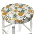 thumbnail image 3 of Picia Fruit Pineapples Pattern Round Stool Covers Comfy Seat Covers Stretch Removable Washable Chair Slipcover Round Bar Chair Cushion Cover-12 inch, 3 of 7