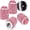 D-Pink, variant on Chasenew Bling Tire Valve Caps, 4 Pack Handmade Crystal Rhinestone Tire Caps Universal Bling Car Accessories for Women Dustproof Bling Valve Stem Caps Cover for Car/SUV/Motorcycle/Bike(Silver)