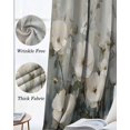 thumbnail image 3 of White Floral Blackout Curtains for Bedroom Living Room Darkening Curtains 96 Inches Long Botanical Abstract Oil Painting Plant Window Curtain 2 Panels Set Window Treatment Grommet Drapes 52"x96", 3 of 9