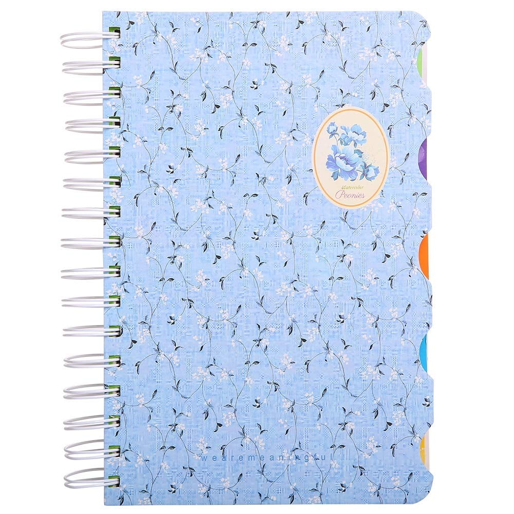 5 Subject Notebook，Wide Ruled Spiral Notebooks，A5 Travelers Notebook
