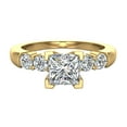 thumbnail image 4 of Princess Cut Diamond Engagement Ring for Women 5-Stone Ring 0.88 CT 14K Gold (G,I1), 4 of 5