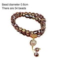 thumbnail image 2 of Pulsera de cuentas de vidrio de hoja de oro hecha a mano, pulseras elásticas elásticas de múltiples vueltas, para meditación para hombres y mujeres MFZFUKR BST3004652-3, 2 of 5