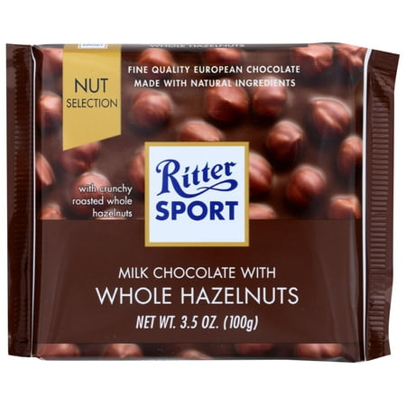 Ritter Sport Milk Chocolate with Whole Hazelnuts Bar - 3.5oz