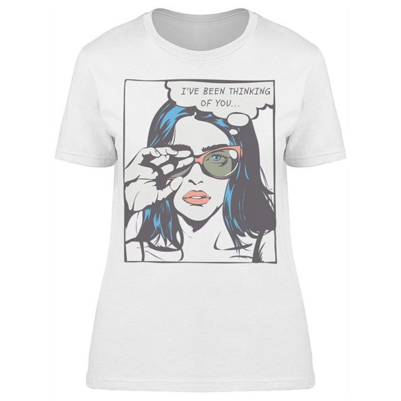 Cool Comic Portrait Of A Girl T-Shirt Women -Image by Shutterstock, Female Small