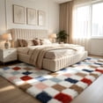 thumbnail image 5 of UNTIMATY 5'x8' Large Shag Area Rugs for Living Room Bedroom Dining Room Plush Pile Soft Checkered Fluffy Geometric Modern Indoor Carpets Rugs,Multicolor, 5 of 13