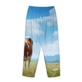 thumbnail image 3 of Lsque Cow Grazing Nature Print Women's Pajama Pants, Lounge Pant - Comfortable Home Wear,Elastic Waistband, Stylish Design-XX-Large, 3 of 9