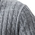 thumbnail image 6 of CHEEREAM Men's Cardigan Sweaters Full Zip Up Stand Collar Long Sleeve Slim Fit Casual Knitted Sweater Gray XXL, 6 of 9