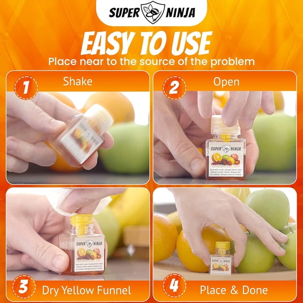 Super Ninja Fruit Fly Killer - 2 Pack - Environmentally