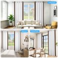 thumbnail image 6 of Minimalist White And Brown Stripe Blackout Curtains,Room Darking Thermal Insulated Window Drapes For Bedroom,2 Panels,Grommet Top,52x63 Inch, 6 of 8