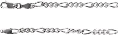 Sterling Silver 3.5mm Figaro 24 Chain