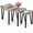 Gray, variant on Huisuilinss Nesting Coffee Table,Set Of 3 Triangle End Table,Industrial Stacking Side Table,Multi Size Minimalist Center Table With Black Metal Frame For Small Spaces Living Bedroom Apartment