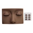 thumbnail image 1 of Cabeza de maniquí de pestañas con 3 pares de párpados reemplazables Extensión de pestañas de silicona Maniquí de práctica, 1 of 4