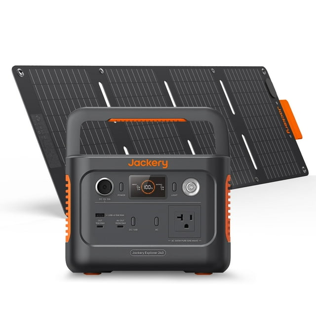 Generador solar Jackery Explorer 240 v2 256Wh con panel de 40W