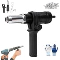 thumbnail image 1 of Kit Adaptateur de Pistolet à Rivets Électrique Professionnel, Installation Multi-Buse en Acier Allié, Adaptateur de Pistolet à Rivets Électrique de Qualité Professionnelle pour Perceuse Électrique Sans Fil en Métal et Aluminium (1Pcs), 1 of 6
