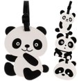 thumbnail image 2 of EeaseCA 4PCS Creative Luggage Tags Fashion Suitcase Tag Cartoon Panda Baggage Label Handbag Tag for Men Women, 2 of 8