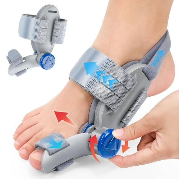 Bunion Corrector, Adjustable Knob Bunion Splint for Bunion Relief, Women & Men Big Toe Separator Pain Relief, Day Night Support, Suitable for Left and Right Feet