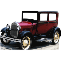 SS11345 1920s Classy Old Model A Red Car Stand In Cardboard Cutout Standee Standup