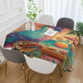 thumbnail image 3 of DEIARA Summer Parrot Square Tablecloth 60×90in Polyester Fabric Tablecloth Washable Dust Resistant Wrinkle Resistant, 3 of 9