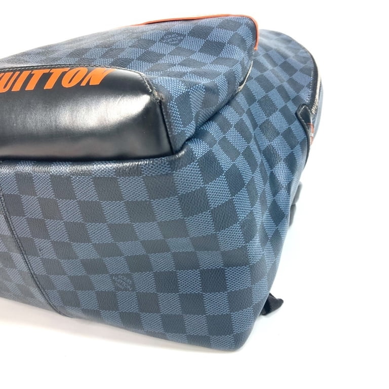 LOUIS VUITTON N40157 Damier Cobalt Discovery bag Backpack Canvas Navy/Orange Pre-Owned LOUIS VUITTON N40157 Damier Cobalt Discovery  main image 3