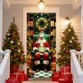 thumbnail image 5 of PuSpu Christmas Door Cover 35x72 Inch 1pc Multicolor Polyester Santa Claus Hanging Door Curtain Wall Tapestry Holiday Party Decoration Durable Festive Indoor Outdoor Decor, 5 of 6