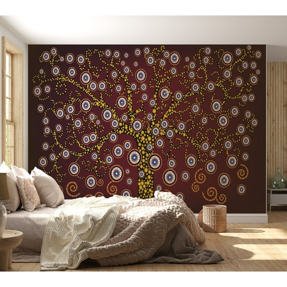 Tiptophomedecor Abstract Wallpaper Wall Mural - Tree Orient