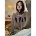 thumbnail image 2 of Sudadera con capucha para mujer, estilo urbano, retro, con estampado de otoño, para la calle, moderna, avanzada, suave, para el tiempo libre, combina con todo, para estudiantes, oficina, uso diario., 2 of 6