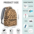 thumbnail image 6 of Leopard Print Backpack for School,Cute School Bag,Schoolbag with Adjustable Shoulder Straps & Padded Back,15.3"x11"x7.1"., 6 of 6