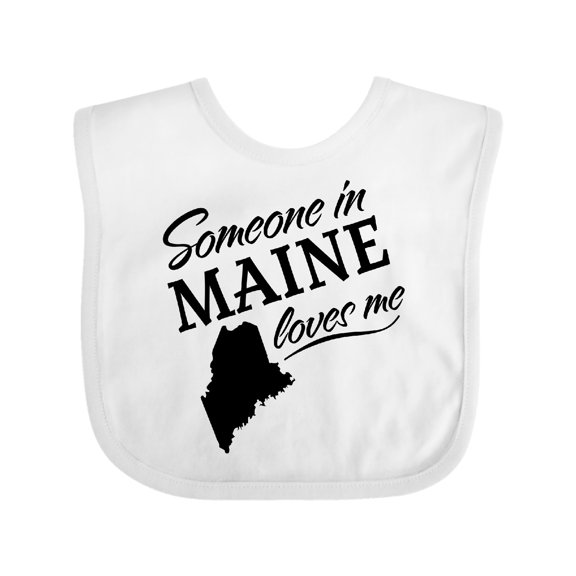 Inktastic Someone in Maine Loves Me Boys or Girls Baby Bib