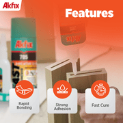 Akfix 705 Superfast Adhesive with Spray Activator-(0.88oz+3.88oz)-3 Pack