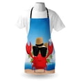 thumbnail image 4 of Crabs Apron, Cool Crustacean with Black Sunglasses and a Hat Summer Vacation on Tropical Island, Unisex Kitchen Bib with Adjustable Neck for Cooking Gardening, Adult Size, Multicolor, by Ambesonne, 4 of 4