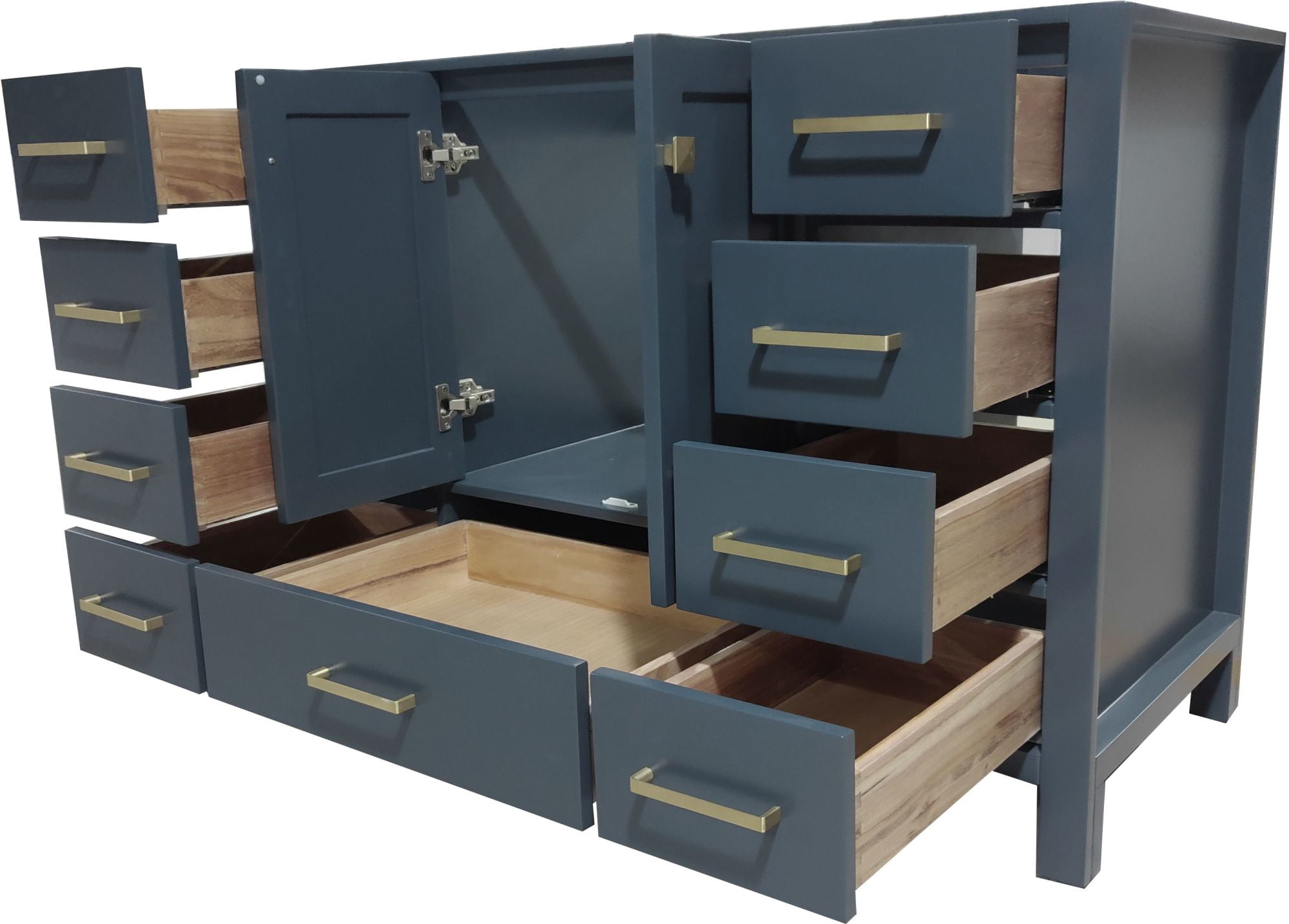 ARIEL Cambridge 48 in. W x 21.5 in. D Bath Vanity Cabinet Only in Midnight Blue