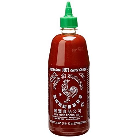 NineChef Bundle - Huy Fong Sriracha Hot Chili Sauce 28-Ounce Bottles (Pack of 3) + 1 NineChef ChopStick
