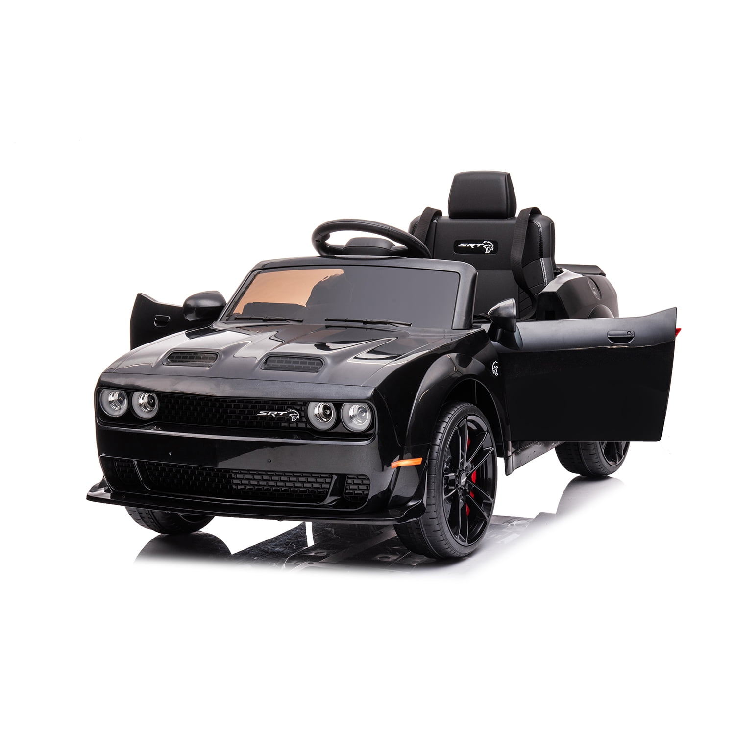 CIPACHO 12V Electric Cars for Kids, Licensed DODGE Challenger Ride On Car, Remote Control Truck Car for Boys Girls, Battery Powered Kids' Vehicles with LED Lights, Black CIPACHO 12V Electric Cars for Kids, Licensed DODGE Challenger Ride On Car, Remote Control Truck Car for Boys Girls, Battery Powered Kids' Vehicles with LED Lights, Black