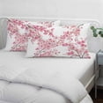 thumbnail image 4 of Spring Peach Flowers Throw Pillow Covers, Pink Botanical Floral Leaves Branch Soft Breathable Pillow Cases with Invisible Zipper, Toddler Pillowcases for Couch Bed Sofa Chair 12x20 Inches, 4 of 9