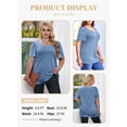thumbnail image 3 of Blusa Eytino para mujer, talla grande, cuello cuadrado, manga abullonada, 2X, 3 of 6