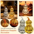 thumbnail image 2 of Gourd Lamp Mercury Glass Lighted Gourd 9 X 6 Inch for Indoor Fall Harvest Thanksgiving Home Party Decor, 2 of 8
