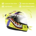 thumbnail image 4 of TCMT DOT Full Face Helmet for Kids & Youth Flip Up Visor for Motorcycle Atv Mx Motocross Offroad Street Dirt Bike Yellow Youth M Size, 4 of 12