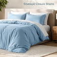 thumbnail image 6 of Bare Home Luxury Duvet Cover and Sham Set - Premium 1800 Collection - Ultra-Soft - Twin/Twin-XL, Light Blue, 2-Pieces, 6 of 10