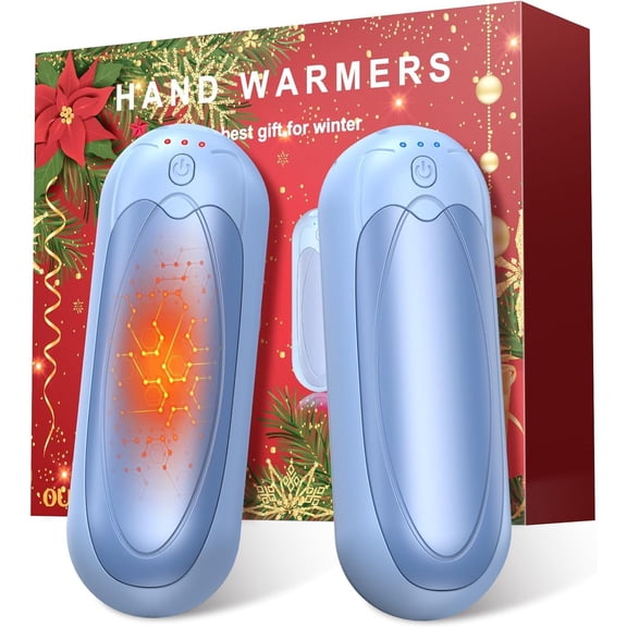 2-Pack 7000mAh Rechargeable Hand Warmers - Electric Portable Pocket Heaters with 3 Heat Levels, Ideal Warm Gifts for Men & Women