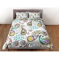 thumbnail image 3 of Colorido Doodle Paisley Juego de Funda Nórdica, Estética Habitación Decoración Juego de cama completo,, 3 of 4