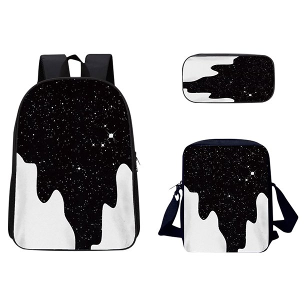 Bolso de escuela con patrón de animales en 3D, bolso multifunción de viaje transpirable para exteriores, 3 piezas Wmkox8yii jkg5019