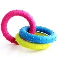 thumbnail image 4 of Darzheoy Rubber 3-Ring Tug Dog Toy, Pull Toy for Training and Teeth Cleaning, Interactive Tug of War Dog Chew Toy for Aggressive Chewers, Outdoor Puppy Ring Toy for Dogs, 4 of 4