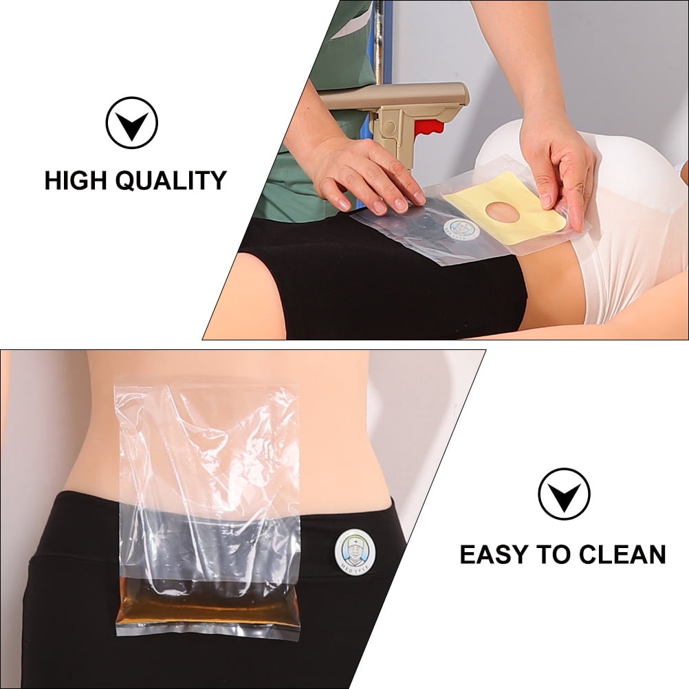 60pcs Disposable Ostomy Bags Transparent Drainable Colostomy Bags for Patients