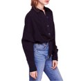 thumbnail image 3 of Free People Womens Sunstreaks Tie Front Button Down Blouse, Black, Large, 3 of 3