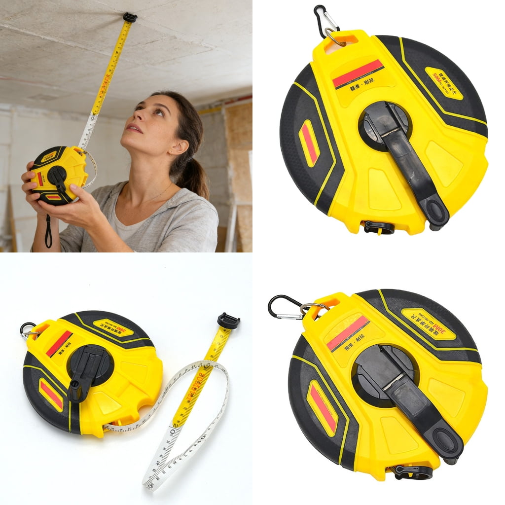 MOMOJIA Multifunction Measuring Tape Fiberglass Tape Measure Ruler for Length Dimension Marking and Line Drawing