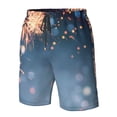 thumbnail image 4 of Vsdgher Gold And Blue Fireworks Men's Beach Shorts, Surfing shorts, Swim trunks, Quick Dry Swim Trunks for Surfing Beach Fun -3X-Large, 4 of 6