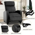 thumbnail image 5 of CL.HPAHKL Adjustable Reclining Chair, Small Recliner Sofa Chair with Thick Seat Cushion PU Leather Winback Single Sofa with Lumbar Support Push Back Recliner Chair for Bedroom, Home Theater, Black, 5 of 7