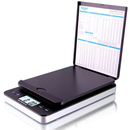 Pro 5th Scale - 86 lb. DIGITAL POSTAL SHIPPING SCALE by SAGA X 0.1 OZ WEIGHT USPS POSTAGE W/AC USB Charger , Pro Model, Black