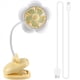 thumbnail image 3 of Ventilador de Clip Recargable por USB con Diseño de Flores, Rotación de 360° y Luces LED para Cochecito de , Ideal para Acampar, Color Amarillo., 3 of 5