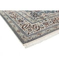 thumbnail image 5 of Pasargad Home 83" x 127" Hand-Knotted Silk & Wool Area Rug in Blue/Ivory, 5 of 7